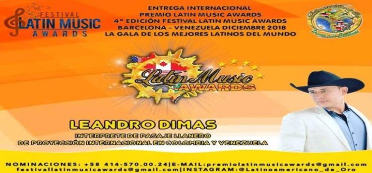 EL CONSENTIDO DE LA CANCIÓN LLANERA SERÁ GALARDONADO ESTE PRIMERO DE DICIEMBRE EN VENEZUELA