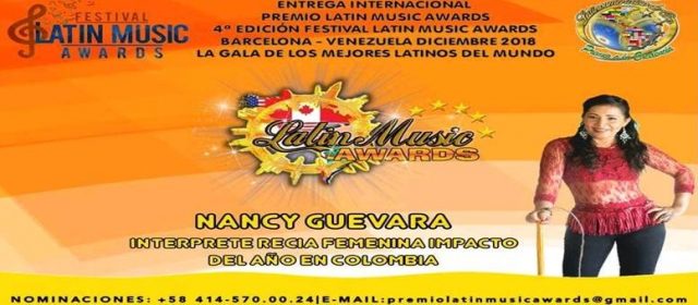 NANCY GUEVARA LA ESENCIA DEL CANTO CRIOLLO NOMINADA EN LOS PREMIOS LATÍN MUSIC AWARDS