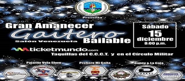 GRAN AMANECER GAITERO BAILABLE EN EL SALON VENEZUELA DEL CIRCULO MILITAR