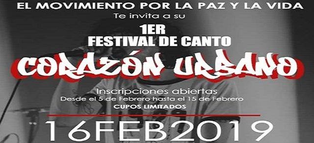 PRIMER FESTIVAL DE CANTO “CORAZÓN URBANO” 2019 EN LA VICTORIA