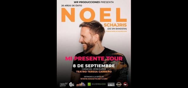 NOEL SCHAJRIS VUELVE A VENEZUELA CON SU GIRA “MI PRESENTE TOUR”