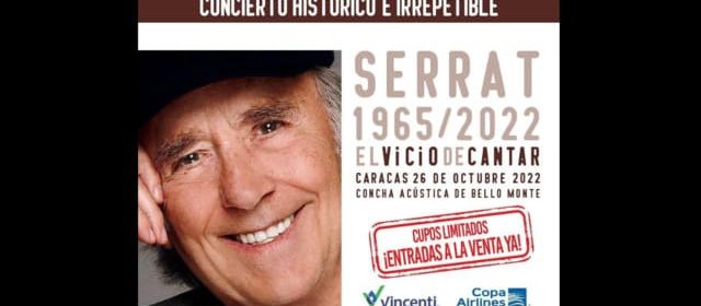 SERRAT VISITARÁ A VENEZUELA EN SU TOUR DE DESPEDIDA “EL VICIO DE CANTAR”