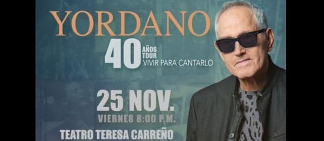 YORDANO CELEBRARÁ 40 AÑOS DE VIDA ARTÍSTICA EN EL TEATRO TERESA CARREÑO