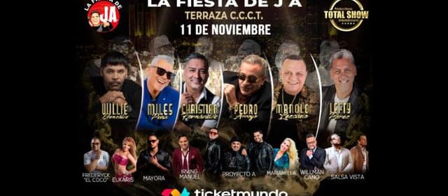 “LA FIESTA DE J.A.” LLEGA A LA TERRAZA DEL CCCT CON GRANDES EXPONENTES DE LA SALSA