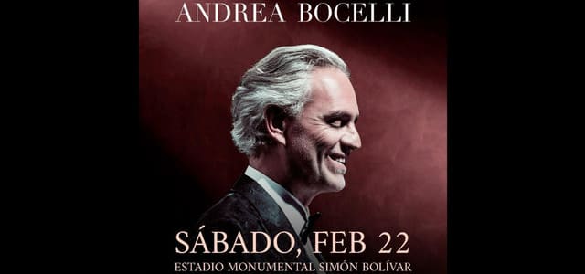 ANDREA BOCELLI VOLVERÁ A VENEZUELA CON UN CONCIERTO MONUMENTAL