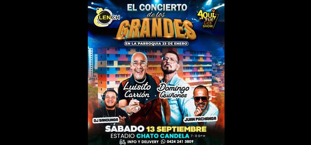 LUISITO CARRIÓN Y DOMINGO QUIÑONES PROMETEN UN CONCIERTO INOLVIDABLE EN CARACAS